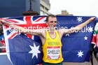 Michael Shelley (Australia) winner of the mens Commonwealth Games Marathon, Glasgow. Photo: David T. Hewitson/Sports for All Pics